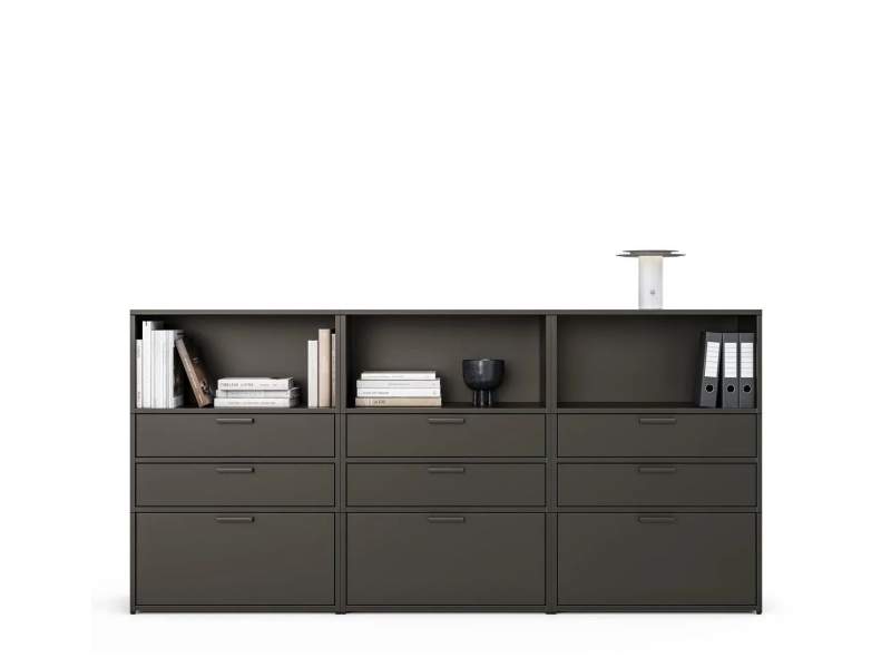 Sideboard Embru eQ Sideboard mit Schubladen und offenen Regalfächern
