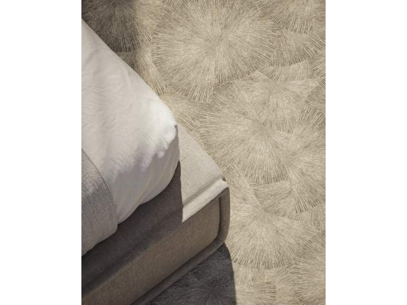 Object Carpet Fossils Teppichboden im Schlafbereich mit organischem, fächerförmigem Muster