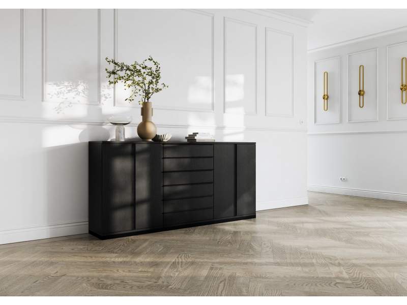 fm Büromöbel Endless Sideboard mit Türen und Schubladen als Stauraumlösung an der Wand