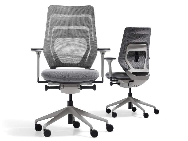 FM Büromöbel fm asiento ergonomischer Bürodrehstuhl mit Netzrückenlehne