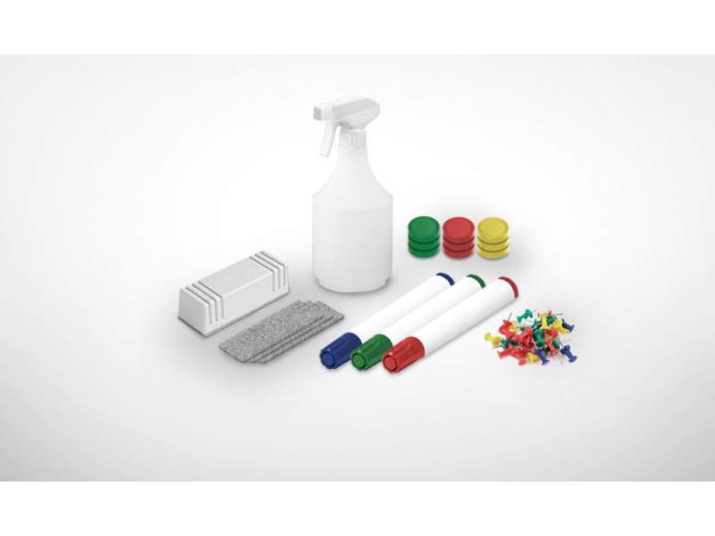 Whiteboard-Zubehörset o+c system – adeco Starter-Set mit Markern, Magneten, Reinigungsspray und Tafelwischer