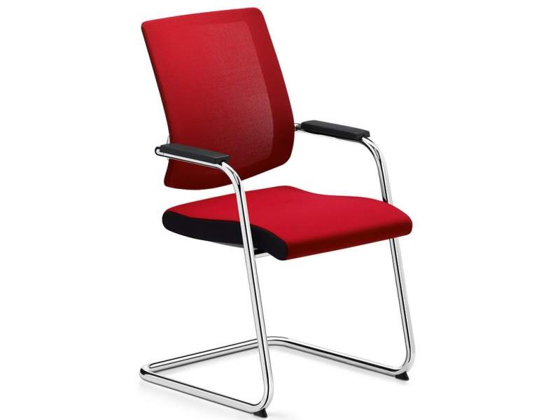 Besucherstuhle rot Konferenzstühle Büro Besucherstuhl stapelbar Sedus black dot net Freischwinger