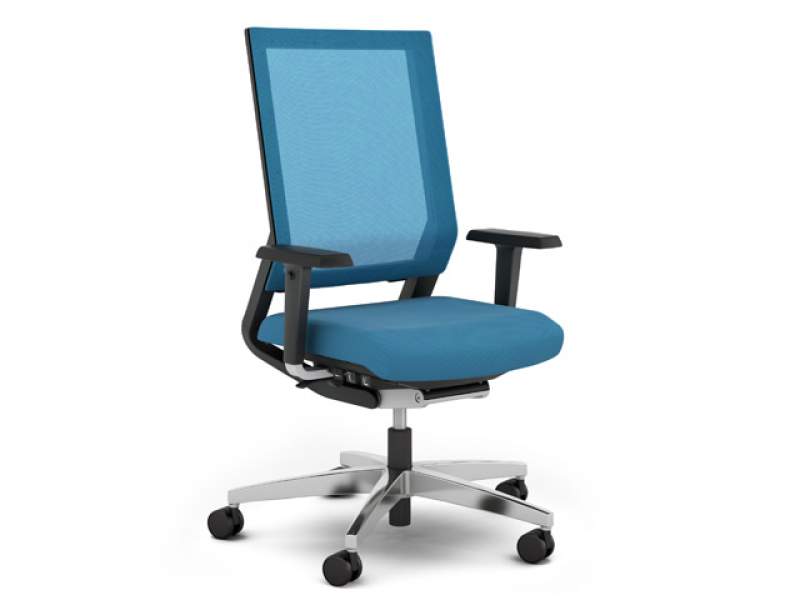 Bürostuhl blau Bürodrehstühle Netzgewebe viasit, impulse Bürodrehstuhl