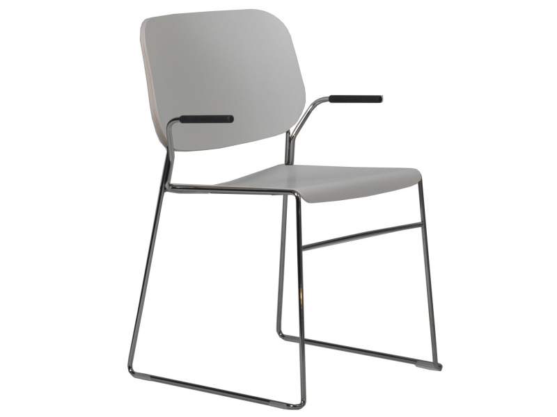 Besucherstuhl grau Besucherstühle günstig Konferenzstühle Cafeteria Stühle, offecct, Lite