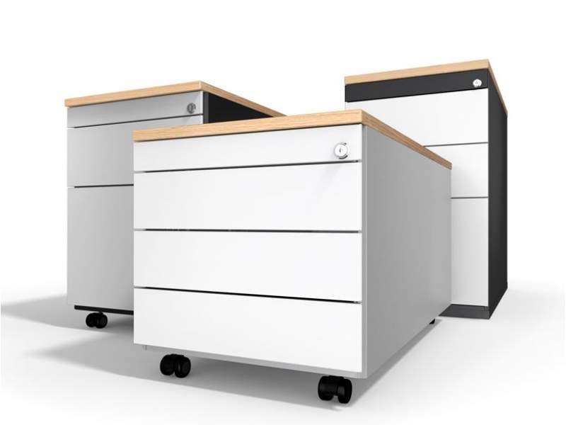 Rollcontainer Büro kleiner Büroschrank Rollen Bürocontainer,, Mauser, mauser line Containersystem