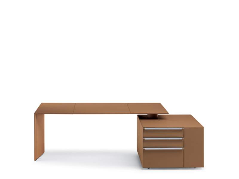 Schreibtisch Design Büromöbel Schreibtische Holz braun Poltrona Frau, C.E.O. Cube Desk