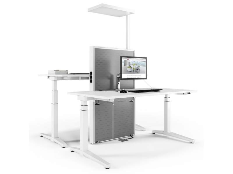 Elektrisch höhenverstellbarer Schreibtisch Schreibtische Schreibtisch Höhenverstellbar, Assmann Büromöbel, Applica Docking System