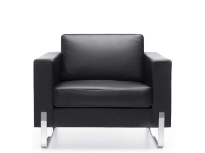 Büro Clubsessel schwarz Leder Design Loungemöbel  profim, myTurn Sessel