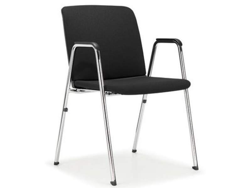 Besucherstuhl schwarz Besucherstühle 4fuß Konferenzstühle stapelbar Konferenzstuhl HAWORTH, Lively Comforto 29