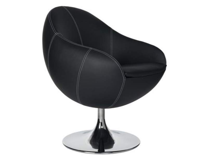 Clubsessel schwarz Loungesessel Säulenfuss Loungemöbel, Johanson Design, comet