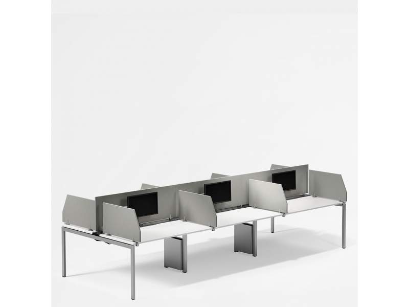 Bench-Arbeitsplatz Kinnarps Nexus für Teamarbeitsplätze im Büro