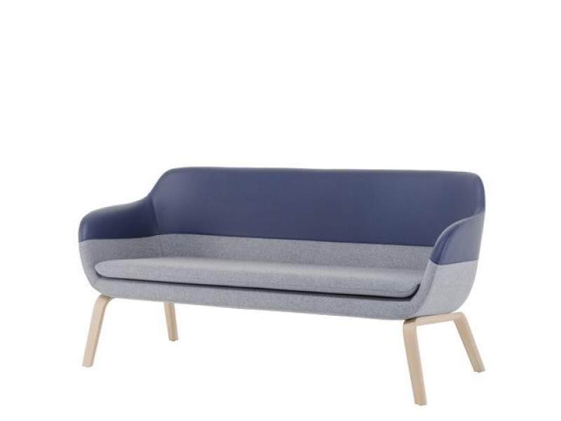 Loungesofa blau grau Sofa Holz, Brunner, crona Lounge