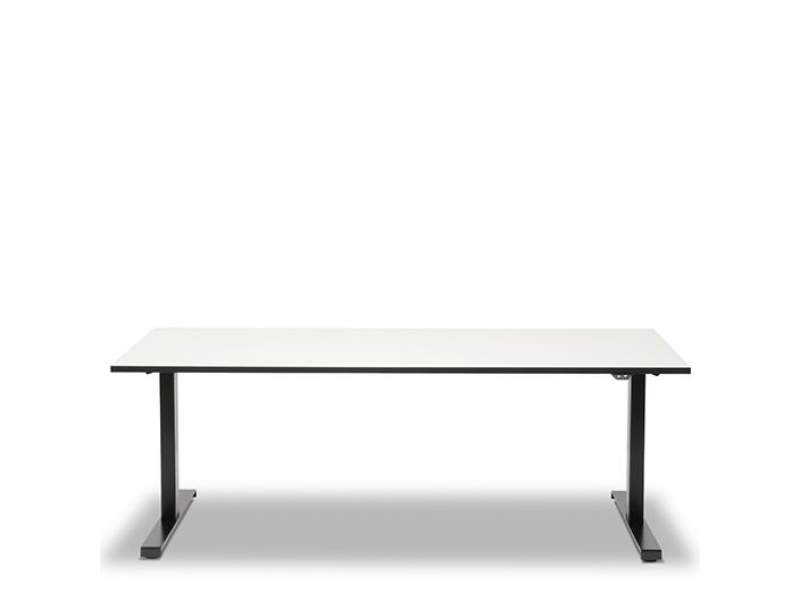Elektrisch höhenverstellbarer Schreibtisch Büromöbel Schreibtische weiß  KIM, SEMPLICE LITE Sitz/Steh-Bürotisch
höhenverstellbar
Kabelwanne