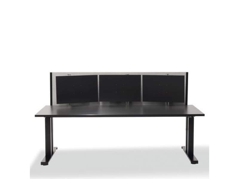 Schwarzer Schreibtisch Bildschirmtisch Büromöbel Schreibtische schwarz, KIM, Vario Lite  Leitstellentisch