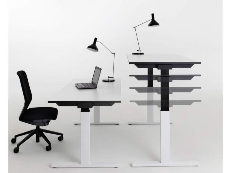 Weißer Schreibtisch höhenverstellbar Büromöbel ergonomische Schreibtische weiß  Zurbuchen, Arbeitsplatzsysteme