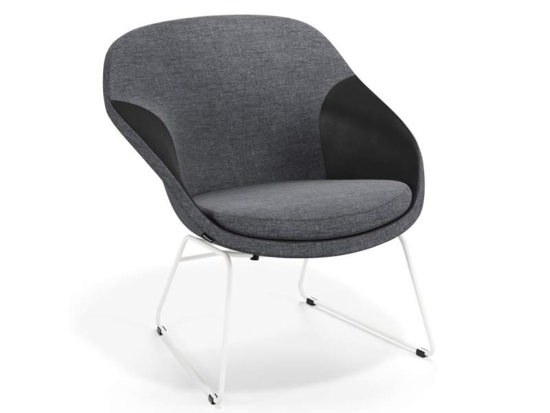 Bürosessel Loungesessel Stoff exklusive Loungemöbel grau, Materia, Pax