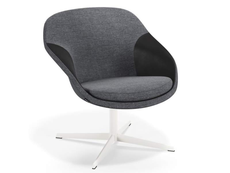 Bürosessel Loungesessel Stoff grau exklusive Loungemöbel, Materia, Pax