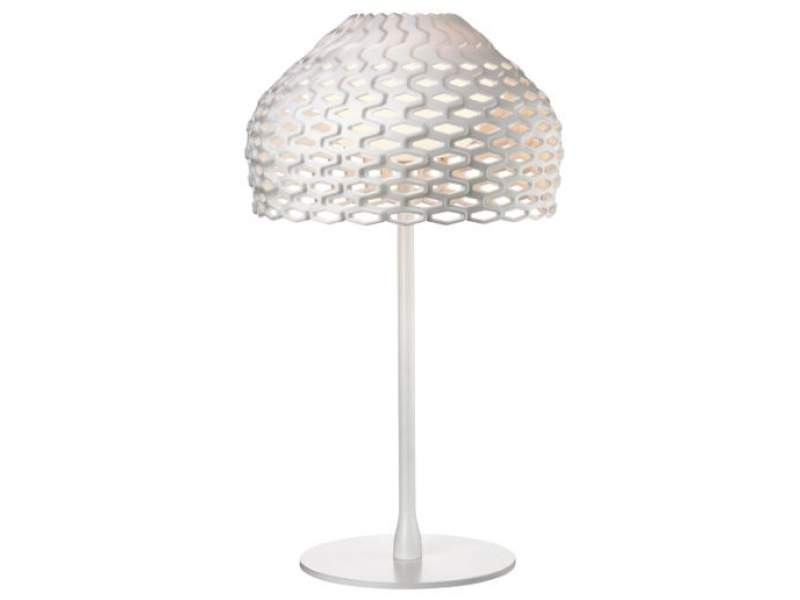 Tischlampe modern Lampenschirm weiß Schreibtischlampe Design LED Tischleuchte, Flos, Tatou