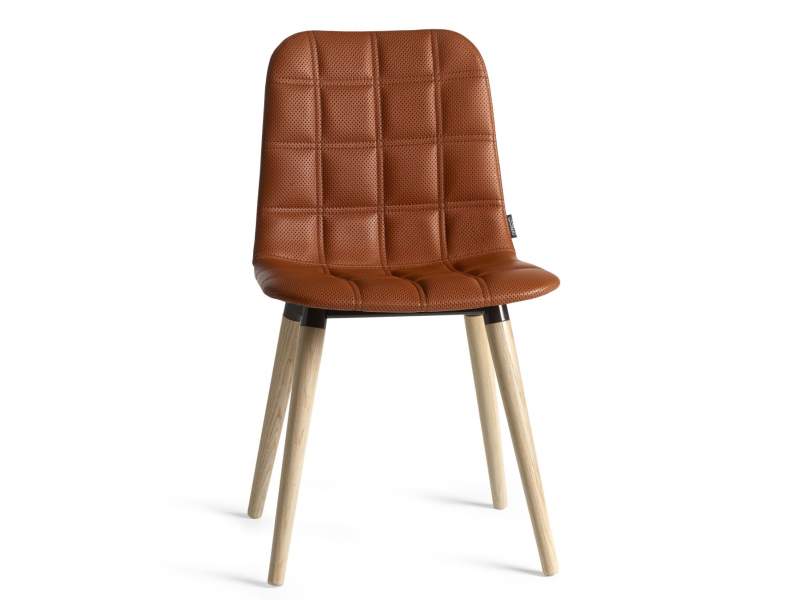 Besucherstuhl Holz Besucherstühle braun Leder Konferenzstühle Cafeteria Stühle, offecct, Bop Wood