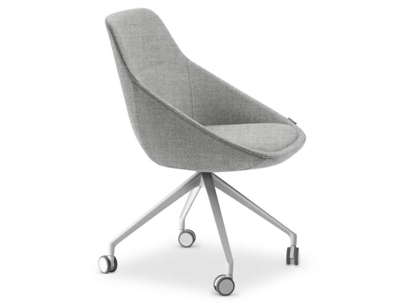 Besucherstuhl grau Konferenzstuhl mit Rollen Konferenzstühle Konferenzsessel offecct, Ezy