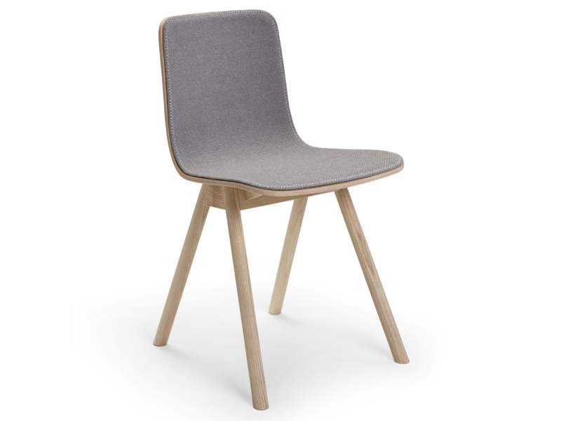Besucherstuhl Holz Besucherstühle grau Konferenzstühle Cafeteria Stühle, offecct, Kali