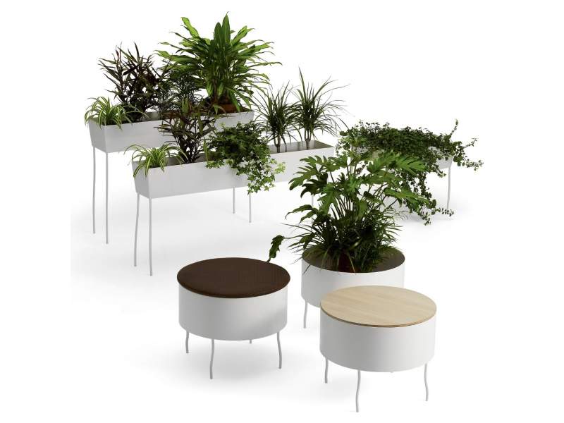 Kleiner Beistelltisch modern Set Beistelltische Pflanzen Beistelltische, offecct, Green Pedestals