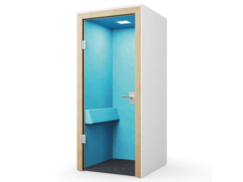 Akustikelemente Telefonzelle Abgeschirmte Raumelemente, König + Neurath, Akustik Element QUIET.BOX Ausgezeichnet mit German Design Award