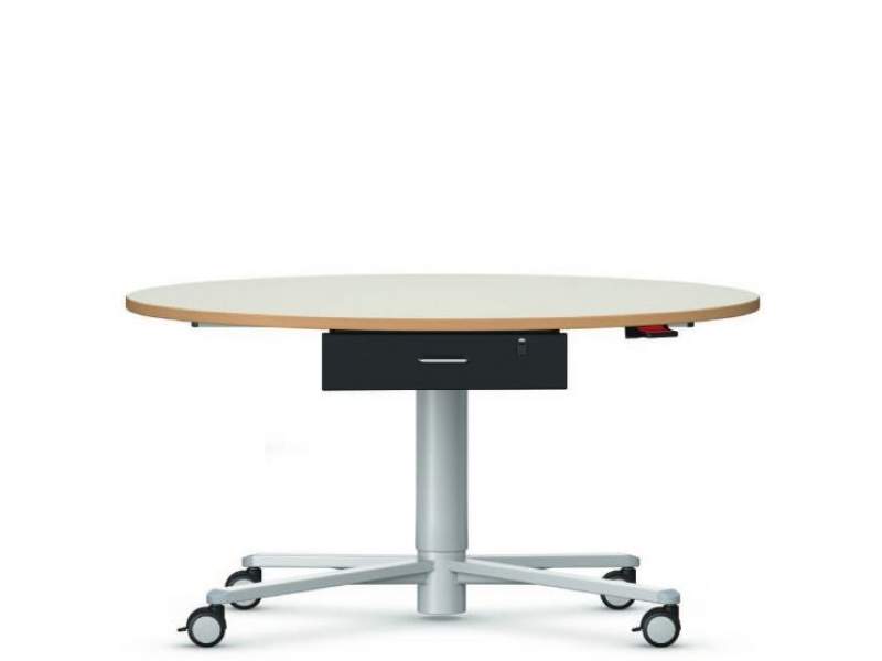 Höhenverstellbarer Sitz-/Stehtisch Einrichtungen für Schulungsräume, VS, RondoLift-KF