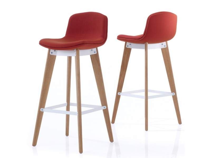 Barhocker Holz Barstuhl rot cubb Orangebox