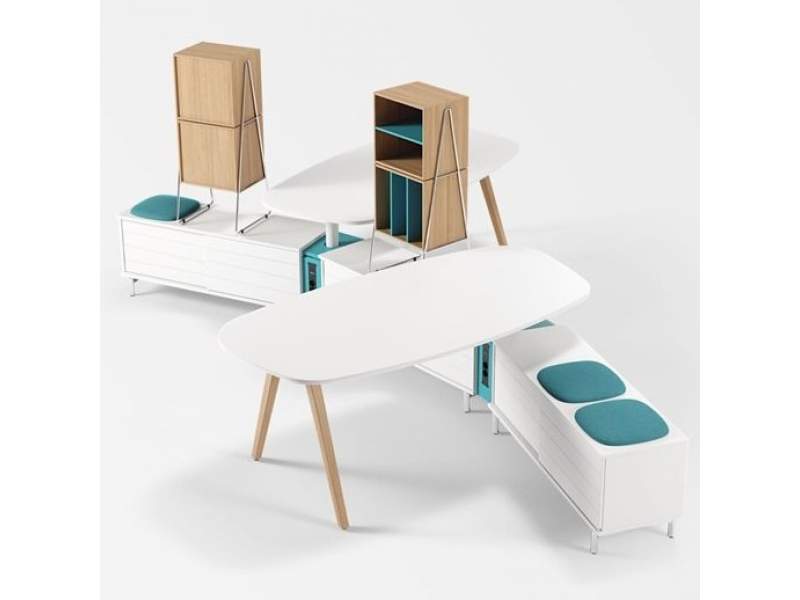 Arbeits-Kombination, Sideboard | modular | Büroschrank, Kinnarps, Space