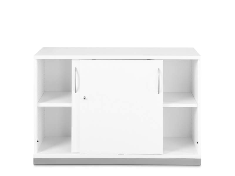 Aktenschrank, Schiebetüren, weiss, fm Büromöbel, Endless Schiebetürschrank