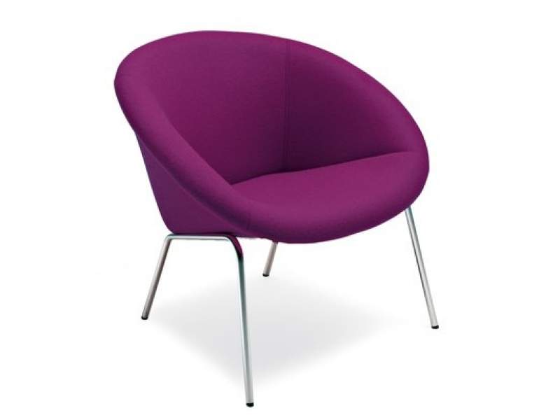 Lounge Sessel Stoff violett Sessel Büro Design  Walter Knoll, 369