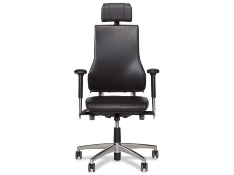 Ergonomischer Bürostuhl mit Kopfstütze Bürodrehstuhl ergonomisch Büro Schreibtischstuhl Armlehnen BMA-Ergonomics, Axia 2.4