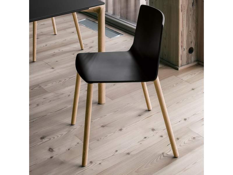 Besucher- und Konferenzstühle | Cafeteria/ Mensa Stühle, Kristalia, Rama Wood Base