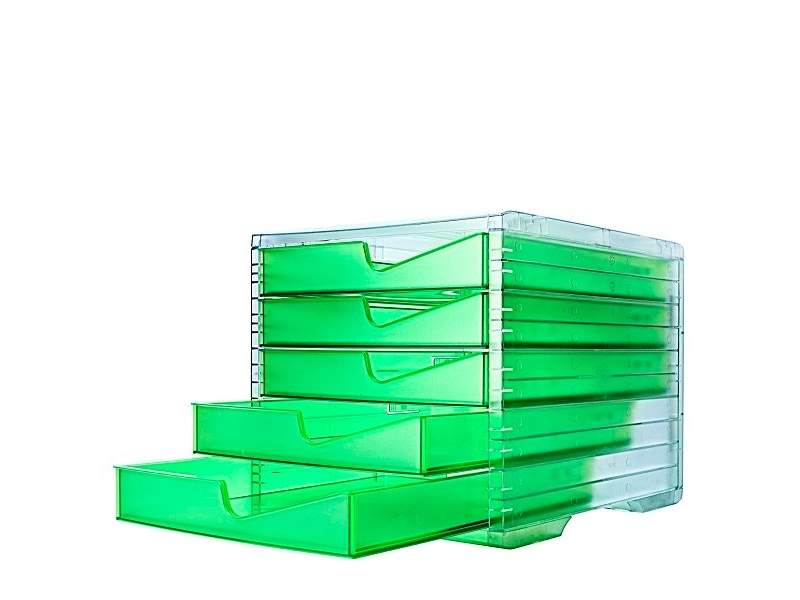 Schubladensysteme | Tischaufsätze/Papier- und CD-Ablagen, styro, styroswingbox NEONline