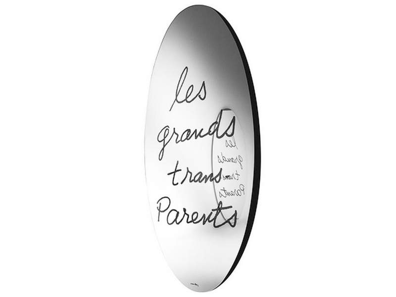 Siebbedruckter elliptischer Spiegel, Cassina, LES GRANDS TRANS-PARENTS