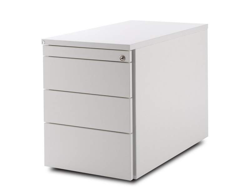 Rollcontainer Metall mobile Bürocontainer Metall fm Büromöbel, Container grifflos