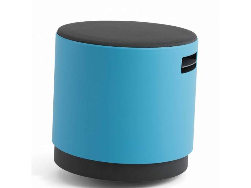 Hocker blau Polsterhocker, Steelcase, Buoy