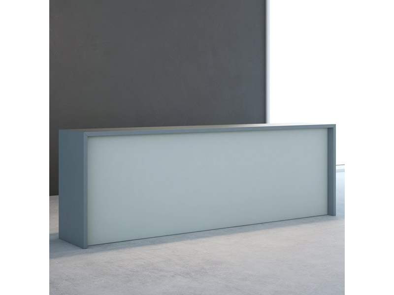 Empfangstheke Büro Tresen blau, Wettstein, Empfangstheke frame