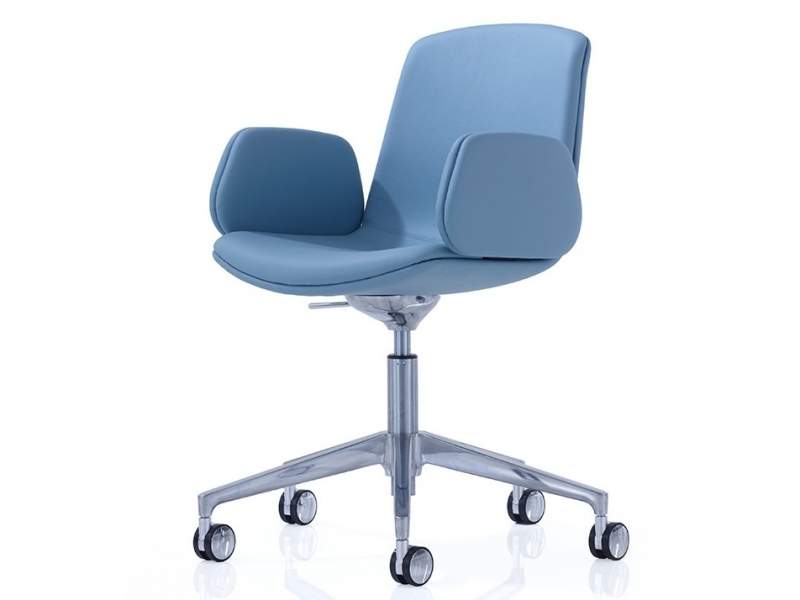 Bürostuhl blau Bürodrehstuhl Konferenzstuhl mit Rollen Cubb Orangebox