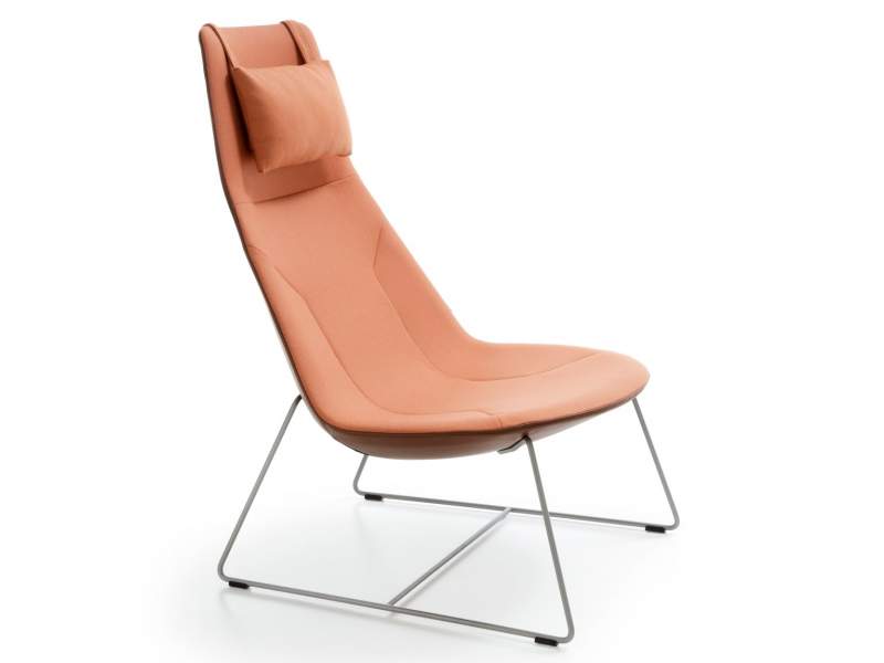 Loungesessel Büro Clubsessel Stoff orange Loungemöbel, profim, Chic Lounge