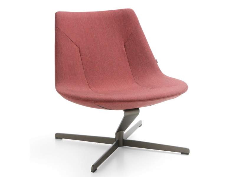 Lounge Sessel Büro Clubsessel Stoff rot Loungemöbel, profim, Chic Lounge