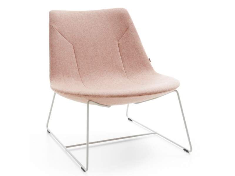 Loungesessel Büro Clubsessel Stoff rosa Loungemöbel, profim, Chic Lounge
