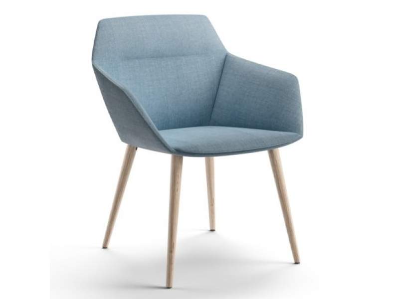 Lounge Sessel Stoff blau Design Büro Loungemöbel blau, Brunner, ray soft