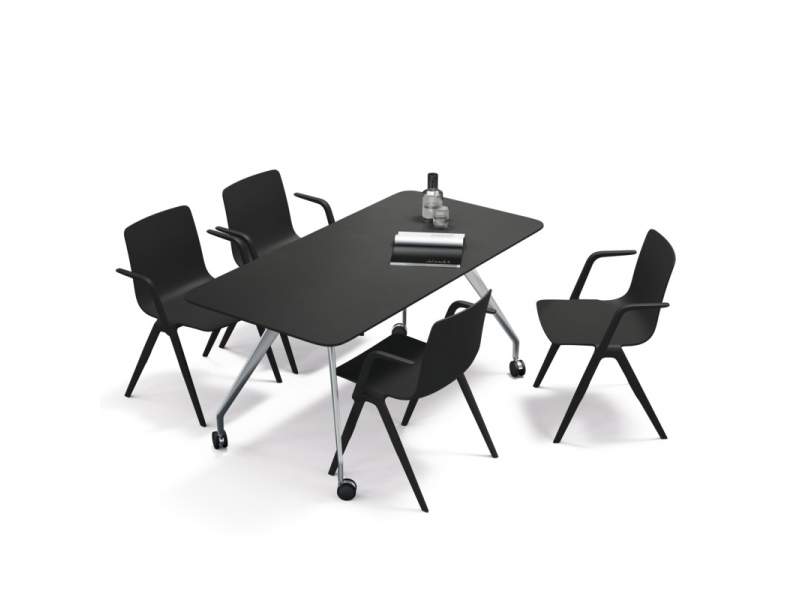 Rolltisch schwarz Rolltische Team-Tisch Rollen Team-Tische Brunner Team