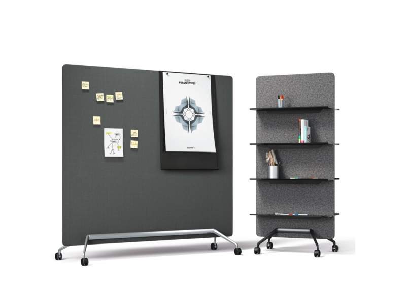 Großes Whiteboard beweglich Büro Wand Whiteboards Rollen|, Brunner, team Panel / Whiteboard / Wandboard