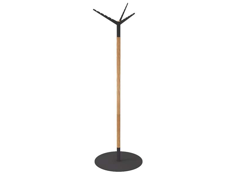 Kleiderständer | Garderobe/Kleiderständer/Kleiderbügel, Holz, schwarz, SMV Sitz- & Objektmöbel, OneToe
