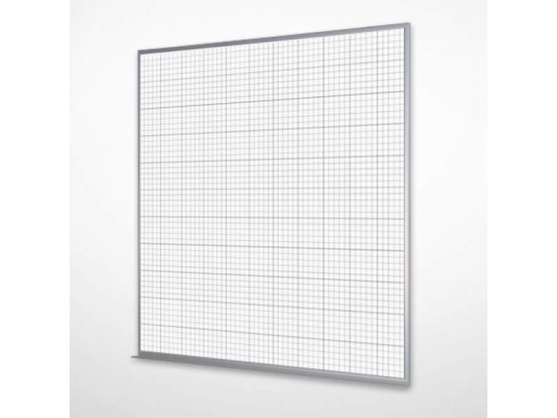 Wand Whiteboard Büro Whiteboards Magnettafel o+c system - adeco, Whiteboard mit Aluminiumrahmen kariert