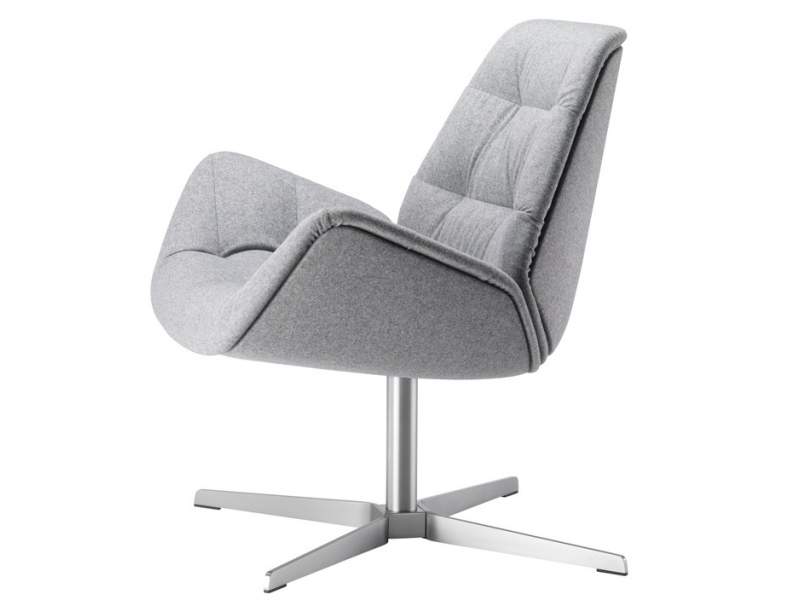 Clubsessel grau Loungesessel Stoff gepolstert Loungemöbel, Thonet, 809