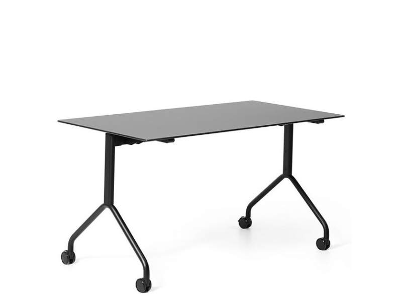 Klapptisch fahrbar grau mit Rollen, Hiller, FX table